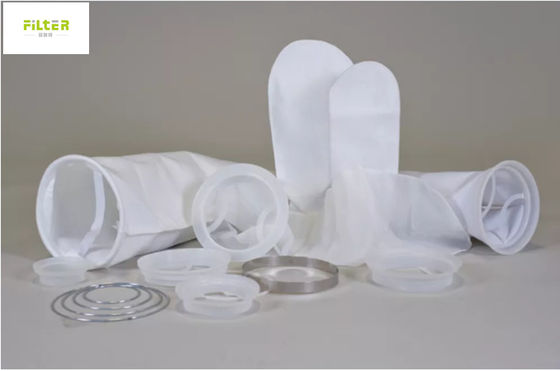 액체 산업 물 정제 장치를 위한 100 마이크론 폴리에스테르 물 필터 가방