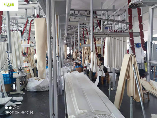 노멕스 펄스/초 P84 폴리에스테르 섬유 유리 PTFE 필터가방 폭 2.2m