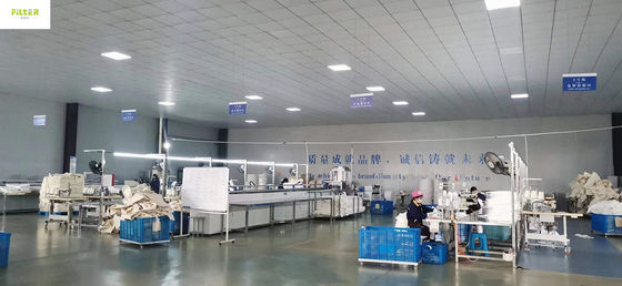 흡진장치를 위한 편원형의 노멕스 PP P84 PTFE PPS 섬유 유리 필터가방