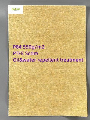 흡진장치를 위한 높은 고온 P84 PTFE 메쉬 산업용 필터 직물