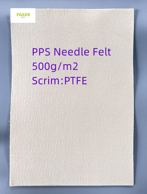 PPS 필터 속을 위한 450gsm ~ 550gsm PPS 여과포