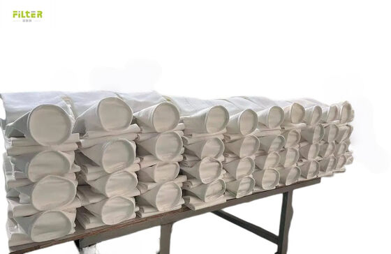 산업용 펠트 필터 백 폴리에스터 노멕스 PTFE PPS P84 유리 섬유, 시멘트, 석탄 광산, 제철소 및 관련 산업의 집진용