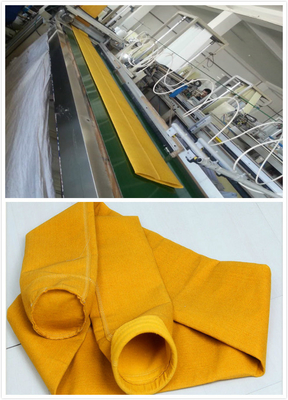 산에 550GSM 시멘트 식물 P84 여과 백 PTFE 막 저항