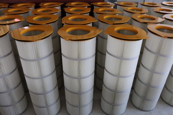 철 덮개에 의하여 주름을 잡는 필터 카트리지 3 - 큰 먼지 농도를 위한 러그