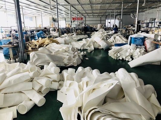 고열 먼지 수집가 450-600GSM를 위한 비 길쌈된 Nomex 여과 백